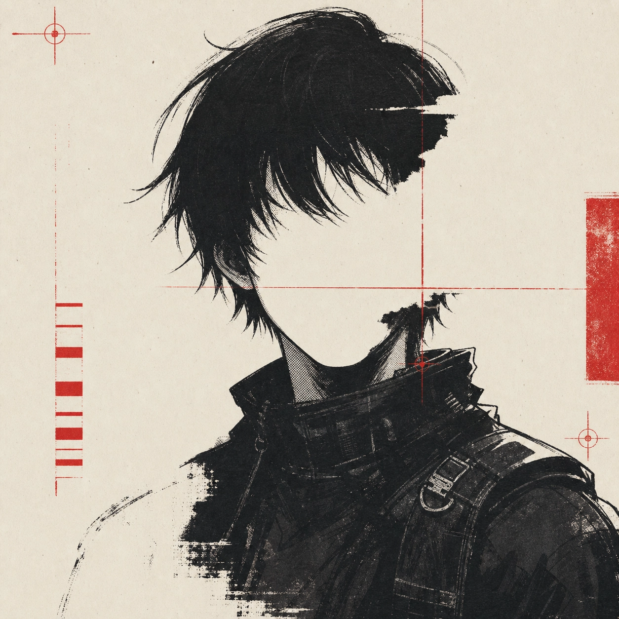 Removed portrait region archive evidence concept study